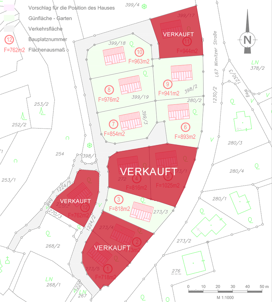 Baugrund-Kraig Grundstück Lageplan
